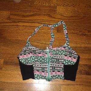 Tribal crop top with cuts